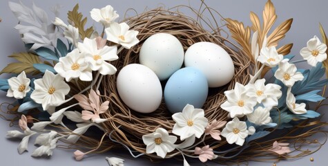 Easter egg isolated on pastel background