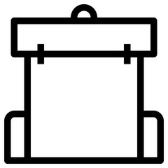 bag icon, simple vector design