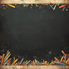 An Artistic Anarchy: The Power of Colorful Disarray on a Chalkboard Canvas