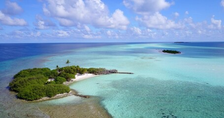 Obraz premium Beautiful view of the Island with tropical trees in Asia