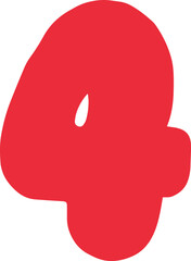 numbers kids drawing hand writing 4