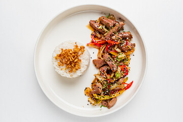 decadent thai beef stir fry