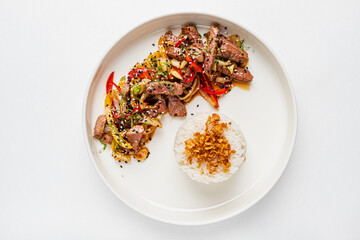 decadent thai beef stir fry