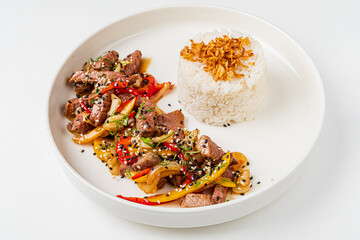 decadent thai beef stir fry
