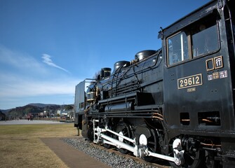 Obraz premium 旧豊後森機関庫の機関車