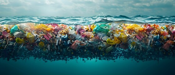 Fototapeta na wymiar Unity in Ocean Cleanup: A Minimalist Rhapsody. Concept Environmental Activism, Ocean Conservation, Minimalist Lifestyle, Collaborative Efforts, Eco-Friendly Initiatives