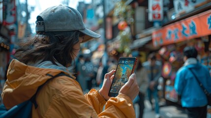 In a community event or festival attendees participate in AR scavenger hunts or location-based games that encourage exploration and discovery