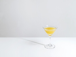 Summer drinks on a white tabletop