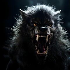 Werewolf Face Shot, Generative AI