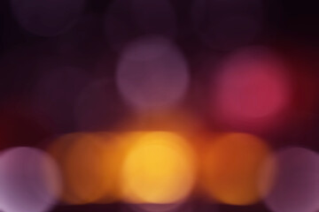 Sea of ​​light, colorful bokeh, blurred light