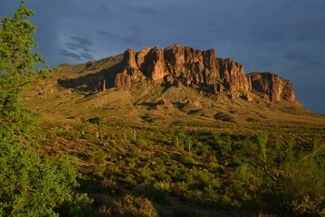 Beautiful scenery of the Lost Dutchman State Park in Pinal County, Arizona