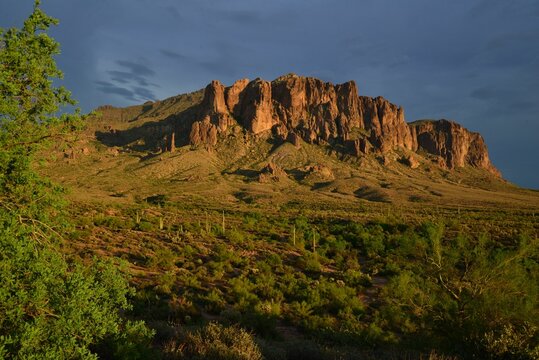 Beautiful scenery of the Lost Dutchman State Park in Pinal County, Arizona