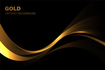 abstract background of gold waves
