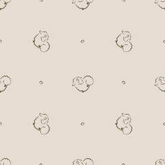 seamless animalistic pattern with  lambs, stylized images, vector