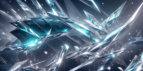 abstract blue crystal background
