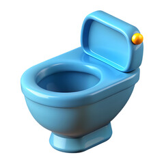 3d Toilet isolated on transparent background