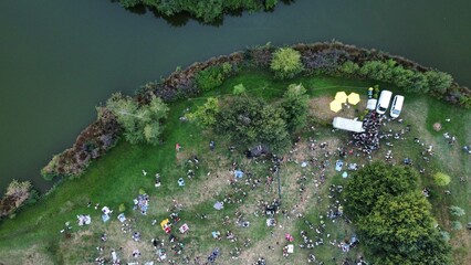 Aerial view of the Famalicao Urban City Park