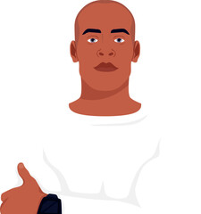 A futuristic portrait of an African-American man