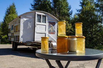 Honey and beekeeping in the carpathians of Romania - obrazy, fototapety, plakaty