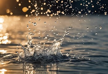 a splash from the water with some bubbles coming out of it