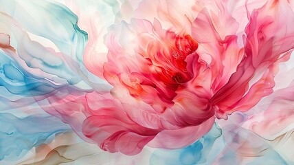 abstract watercolor background with flowers