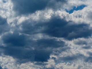 Fototapeta na wymiar Fluffy Clouds Sky Background