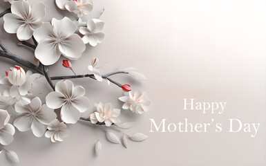 red color tree flower roses mother day 3d background wallpaper