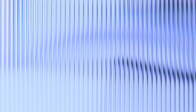Abstract background with reeded glass effect, 3d render
