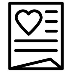 love card icon, simple vector design