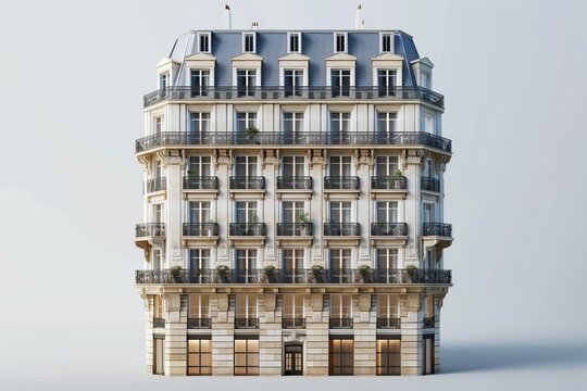 A large brick Apartment Building building with a balcony and a window
