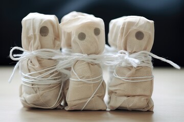 Mummy Juice Boxes: Wrap juice boxes in white cloth to resemble mummies.