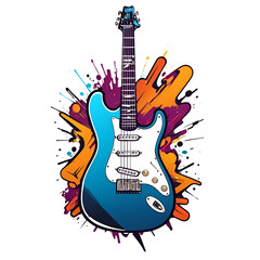 The Electric Guitar's Melodic Journey for t-shirt