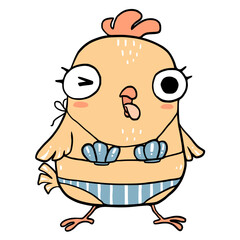 Chicken on the beach 