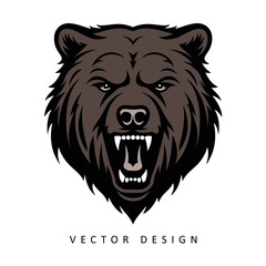 bear minimalist elegant vector design isolated illustration