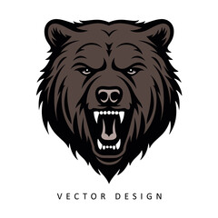 Fototapeta premium bear minimalist elegant vector design isolated illustration