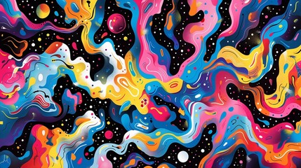 AI generated illustration of psychedelic patterns - obrazy, fototapety, plakaty