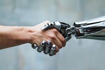 Human and Robot Fist Bump: Digital Cooperation in Technic