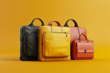 A colorful briefcase with a colorful strap