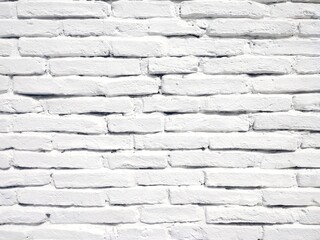 Photo of a white rustic brickwall background. 