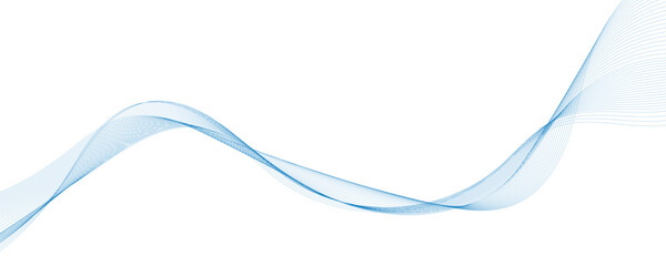 Abstract vector background with blue wavy lines. Blue wave background. Blue lines vector illustration. Curved wave. Abstract wave element for design.
