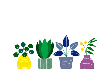 観葉植物のポストカード