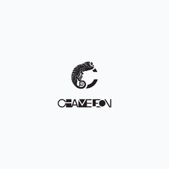 Chameleon logo design. Lizard animal, Exotic animal, Chameleon logo template. Creative chameleon logo icon design