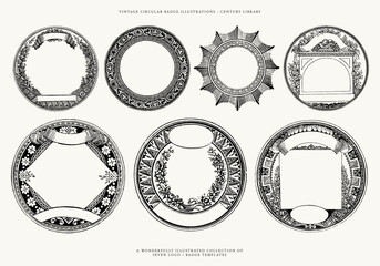 Circle Border Vector Clip Art Illustrations - Decorative Design Assets