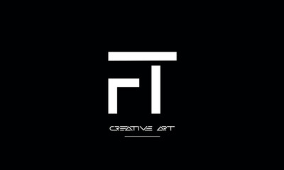FT, TF, F, T abstract letters logo monogram