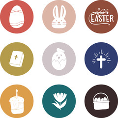 Vector of the easter icons