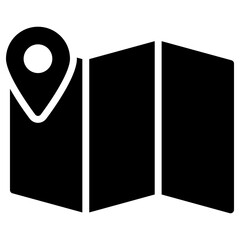 map icon, simple vector design