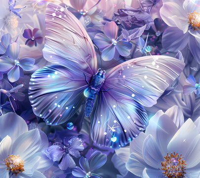 Break Through Butterfly Tumbler Wrap Generated by AI