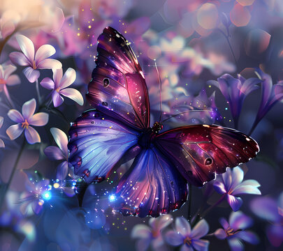 Break Through Butterfly Tumbler Wrap Generated by AI