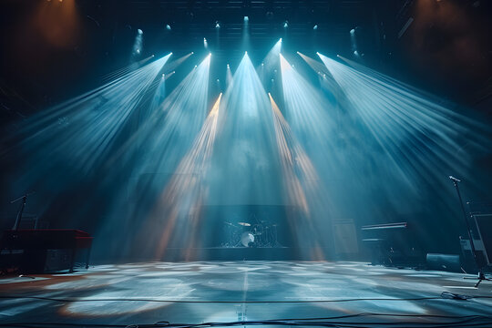 background stage with lights colors