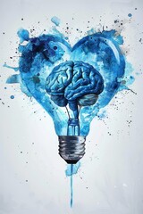 Illuminated Heart Brain Bulb
